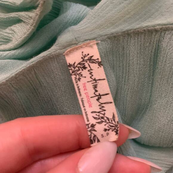 Free People Intimately teal blue tank top size S - Picture 7 of 12